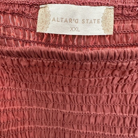 Altar'd State Aurora Babydoll Ruffle Dress Women's Rust Size XXL - Picture 5 of 5